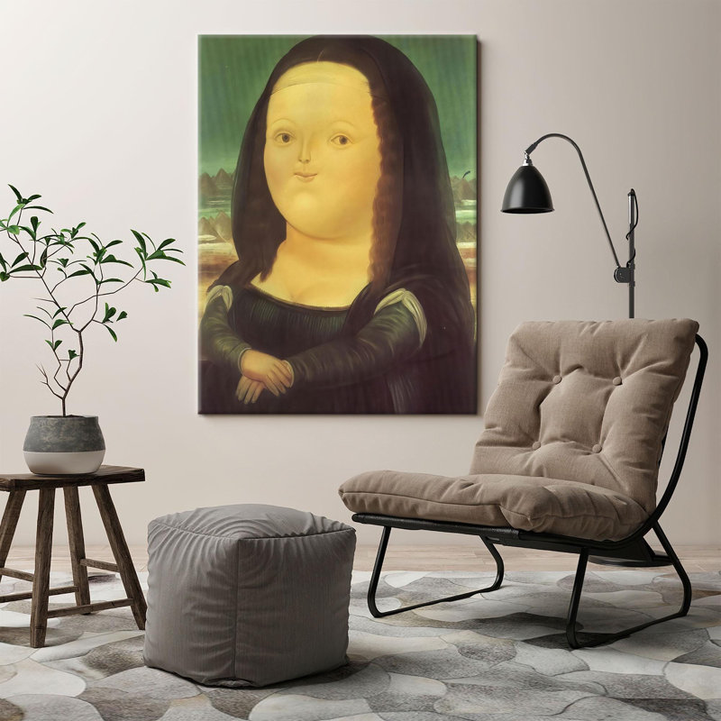 Mona Lisa Art Canvas Gift Featuring Fernando Botero's Unique Style For Art Enthusiasts And As A Personalized Present