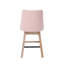 Ensemble de 2 tabourets de bar pivotants à 360 ° à hauteur de comptoir de 26 po avec dossier, tabourets de bar style Mid-Century rembourrés avec pieds en bois massif pour îlot de cuisine, rose