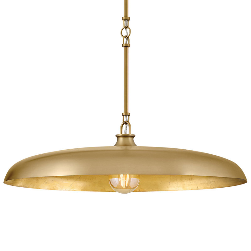 Sadie 1 - Light Steel Chandelier, Lacquered Brass, 8" H x 24" W x 24" D