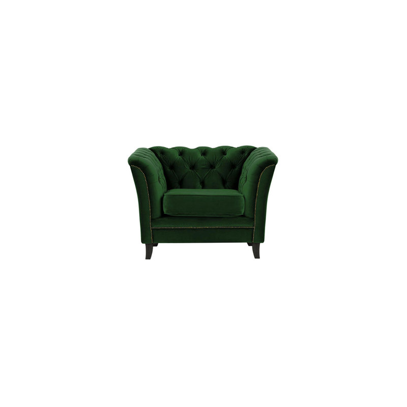 Marilyn Velvet Armchair, Black, Dark Green