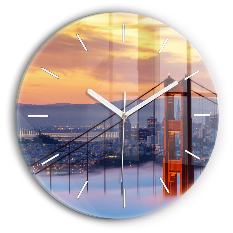 Glass Wall Clock