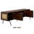  NTC Mossic TV Media Cabinet, Entertainment Center with Natural Rattan, Metal Legs, Modern Storage Console for Living Room and Bedroom, Effortless Assembly-1339120932-1311648040