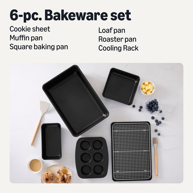 E Cairns 6 Piece Non-Stick Stainless Steel Bakeware Set