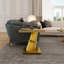 3 Piece White Glass And Gold Living Room Table Set