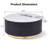 Modern Drum Coffee Table With 2 Solid Wood Drawers, Engineered Stone Tabletop & Fluted Base