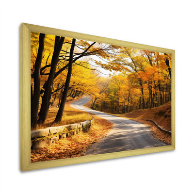 «Golden Autumn Road Into The Forest III» - art mural route