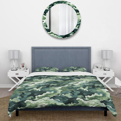 Green Nomad Camo Elegance Camouflage Duvet Cover