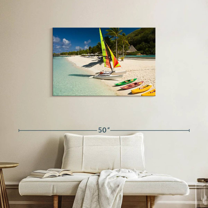Catamaran And Kayaks, 24" H x 36" W