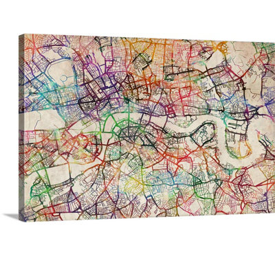 Francy " Color Art Map Of London " by Michael Tompsett