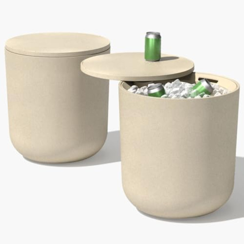 Cooler Side Table – 2-In-1 Outdoor Patio Side Table W/Cooler | Insulated 40L Capacity | Modern Accent Décor For Hosting, BBQ, Poolside