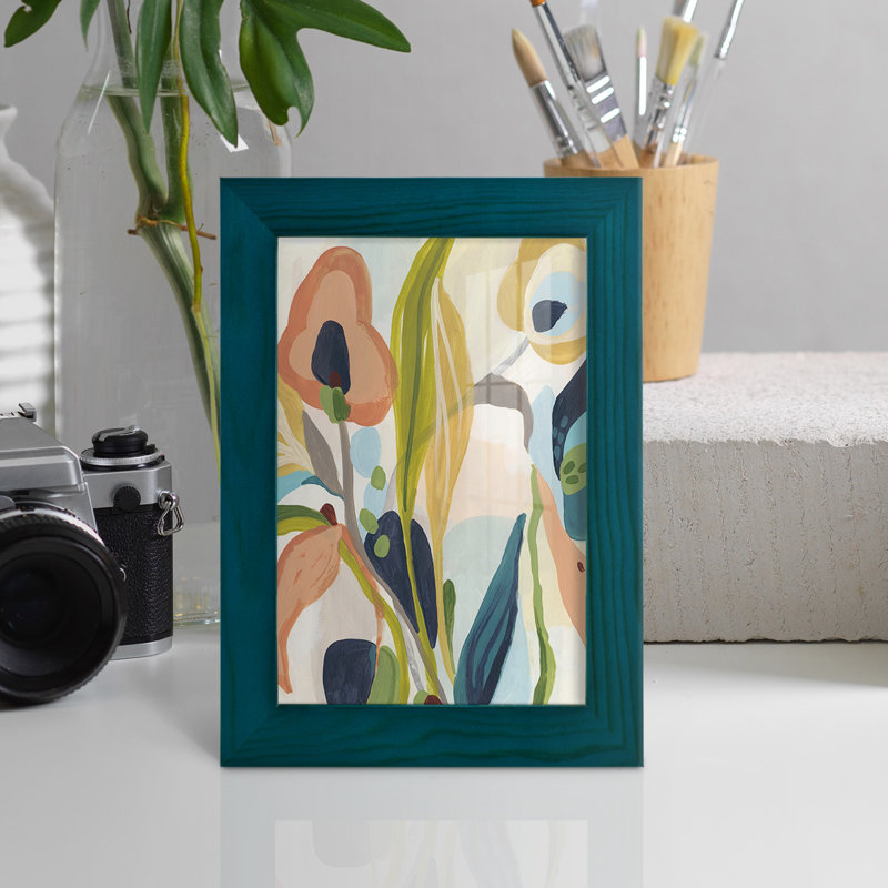 Jungle Jewels II, reproduction encadrée, H 8 po x l 6 po x P 1 po, Bleu