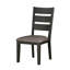 Ensemble de 2 chaises d'appoint transitionnelles avec cadre rembourré en bois et tissu d'aspect décontracté