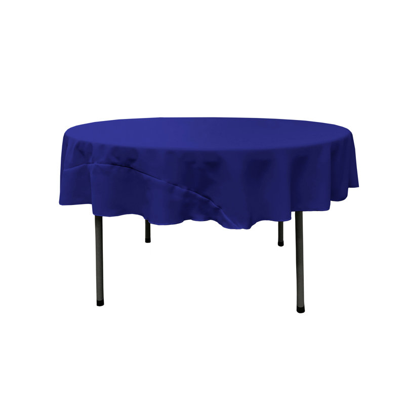 Solid Color Round Tablecloth - Basics by Wayfair™, Royal, 72" Round