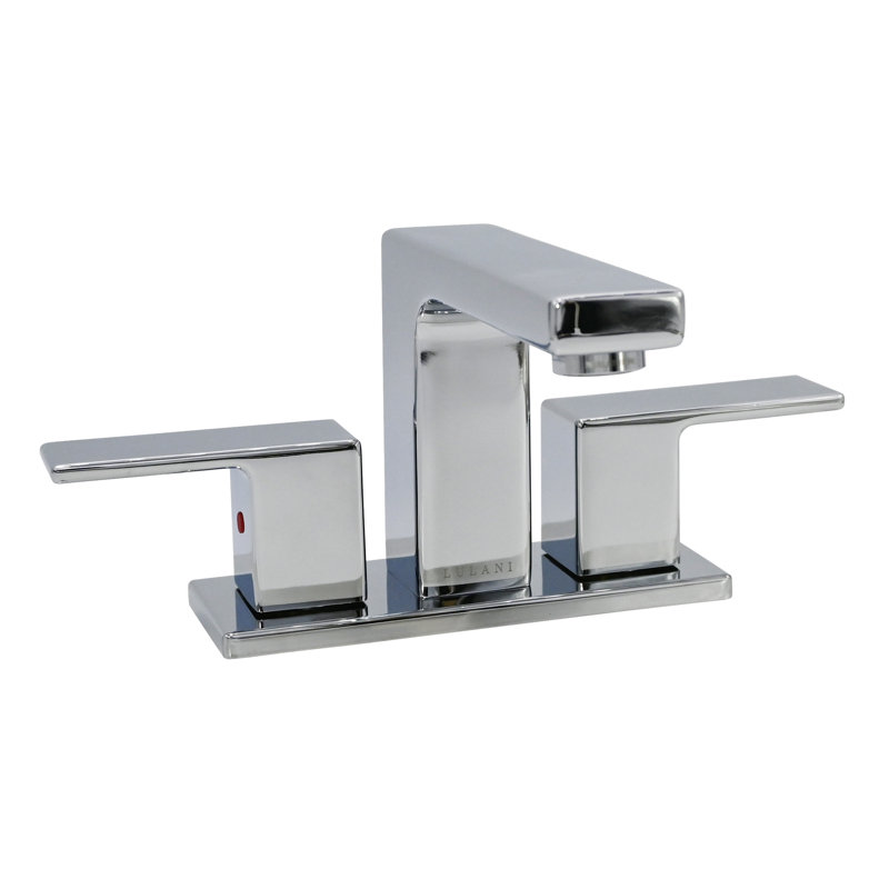 Lulani Centerset Bathroom Faucet with Drain Assembly, Chrome