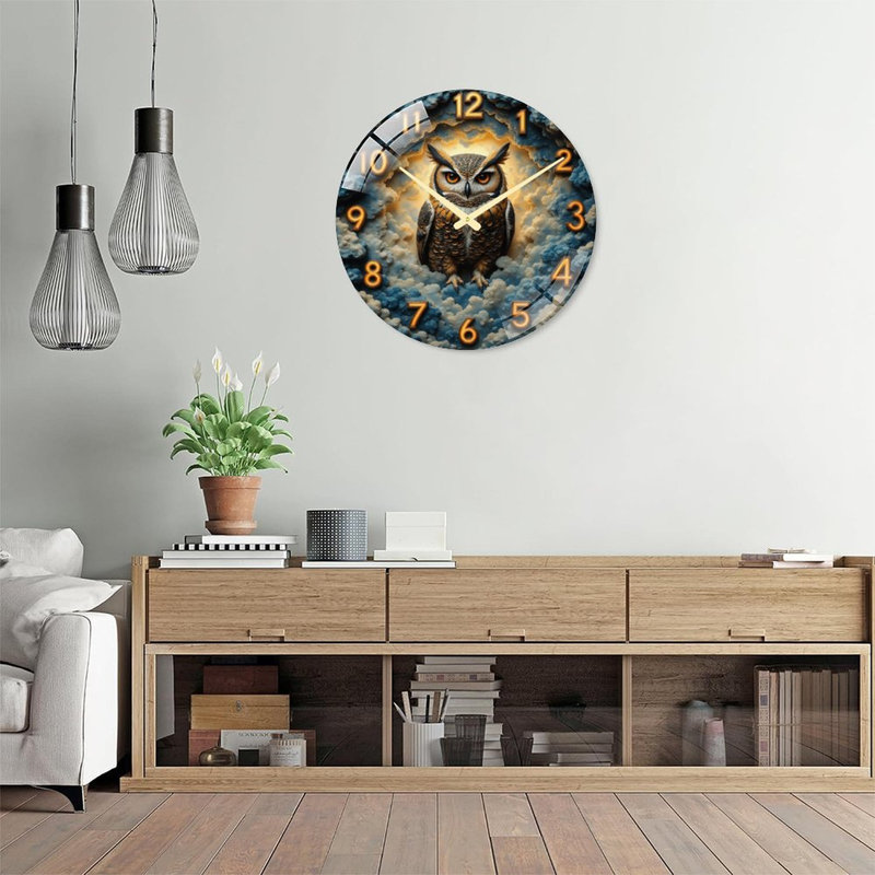 Horloge murale hibou