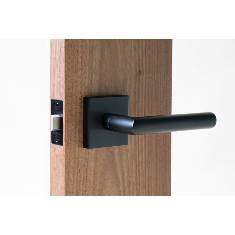 Passage Door Lever Set, 2.75", Satin Black