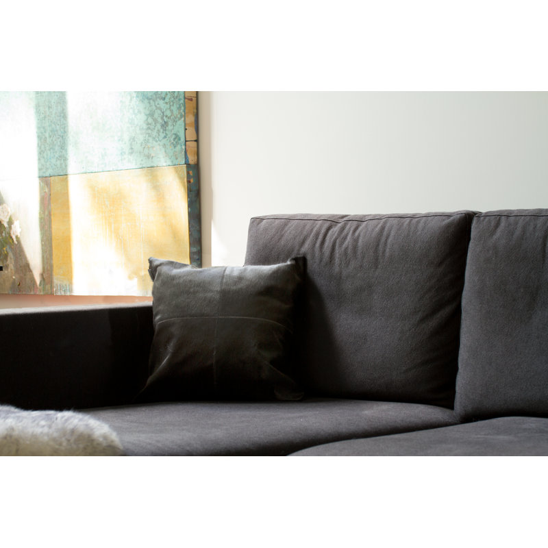 Natural Torino Quattro Color Cowhide Pillow | 2-Pack | 18"x18", Black