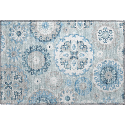 Premium Machine Washable Prisco Sky Rug