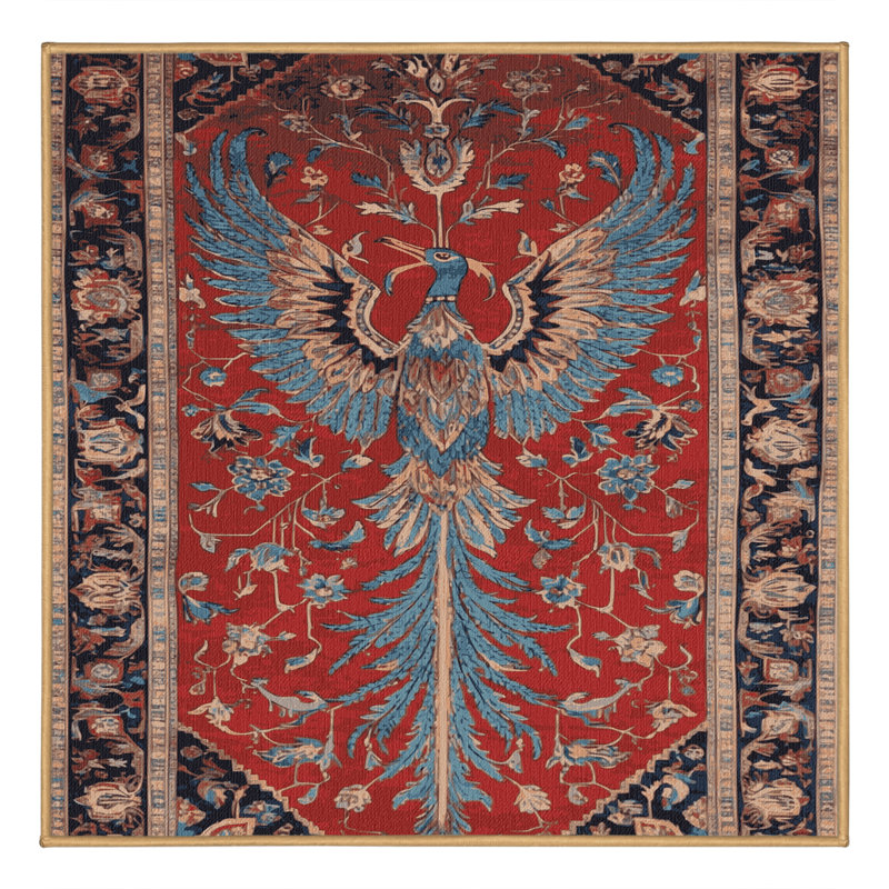 Tapis brun lavable à la machine, Carré 5 pi