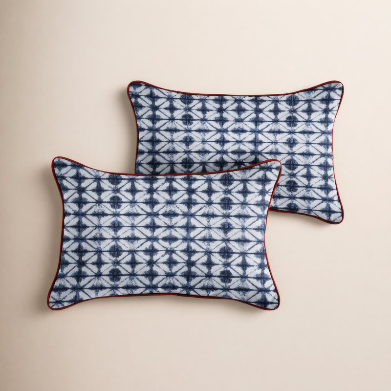 Coussin d'extérieur Gideon, 12 po x 24 po, Rouge