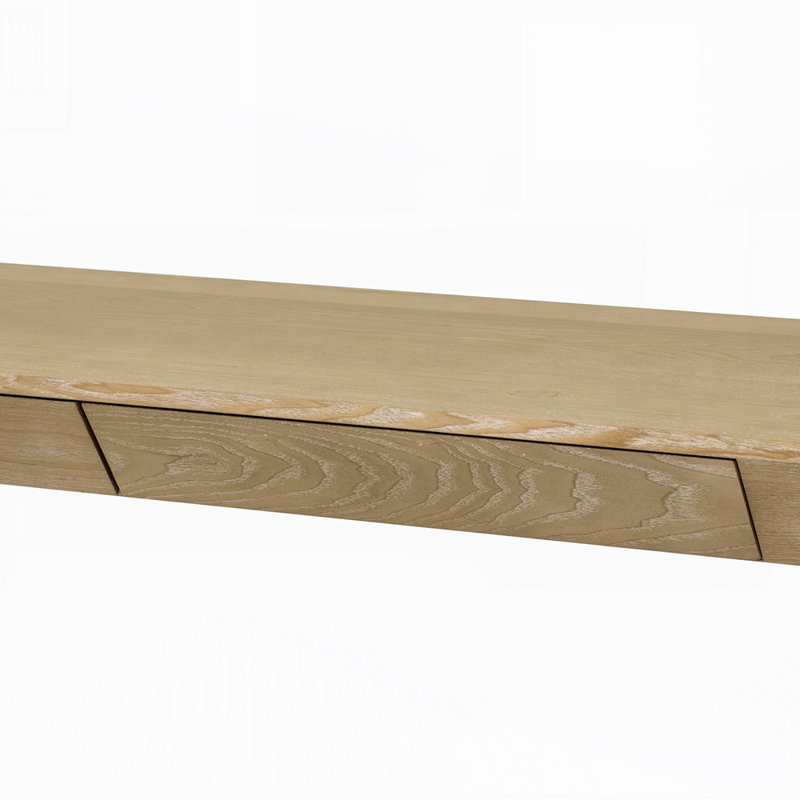 Console moderne avec 2 tiroirs dissimulés en cascade pour le salon d'entrée et le couloir, Naturel