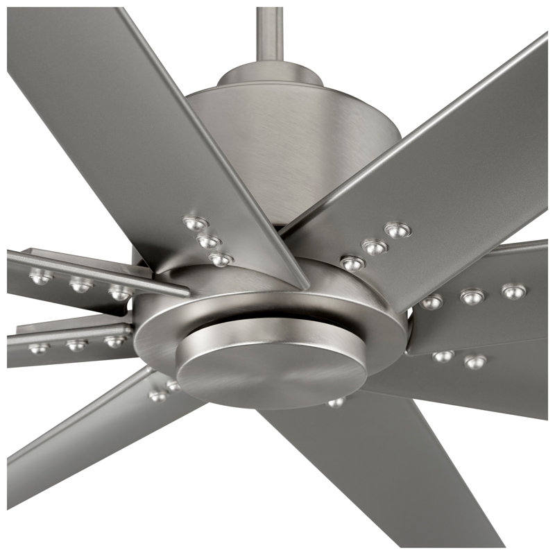 FLEET 56" Eight Blade Fan - Satin Nickel, Silver