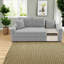 Canapé moderne peu encombrant avec rangement, revêtement en chenille confortable pour le salon