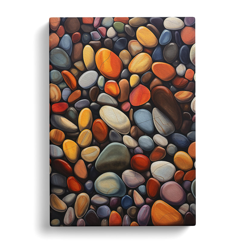 Pebbles Hard Edge - Wrapped Canvas, 76cm H x 50cm W x 3cm D