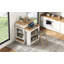 Îlot de cuisine 59,5 po avec table de salle à manger extensible K&K, table de rangement avec rangement double-face, îlot de cuisine avec 2 tiroirs, prise de courant, tablettes ouvertes sur le côté-121068932