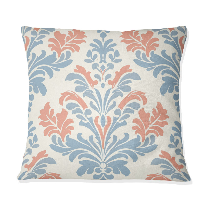 Coussin Damask, H 16 po x l 16 po, Carrée