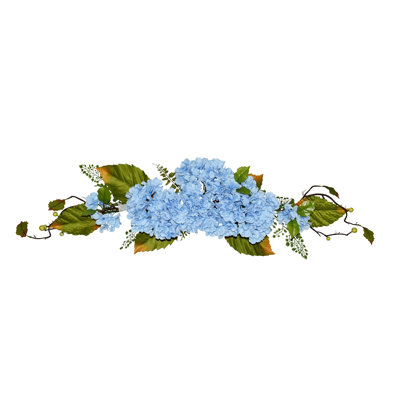 Ornement d'hortensia bleu 32 po