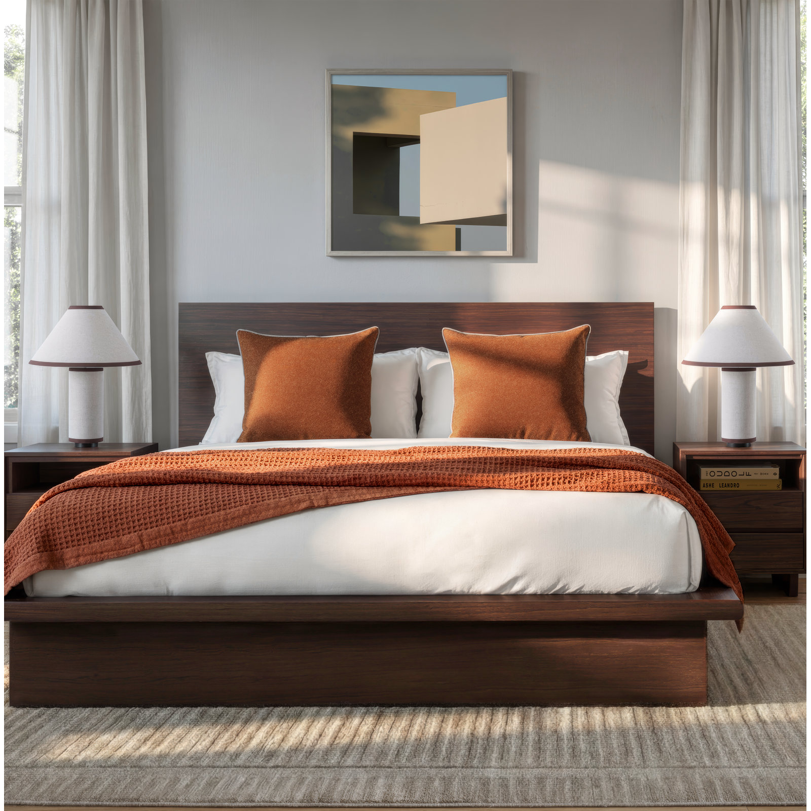 Nena Linen Duvet Cover Set, Full / Queen, White