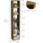 Tall Narrow 6‑Shelf Corner Bookcase, Slim Vertical Open Shelving for Small‑Space Home-640909961