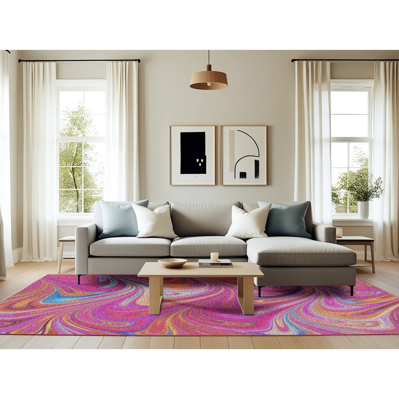 Abstract Indoor Rug, Rectangle 6' x 9'