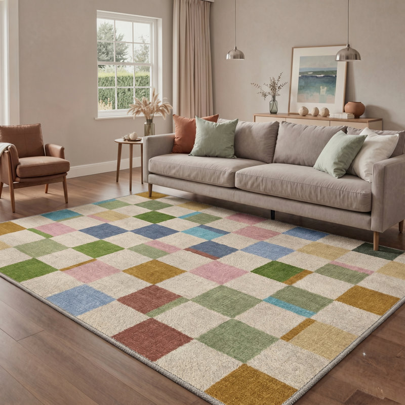 Tapis lavable à la machine Modern, Rectangle 6 pi x 9 pi