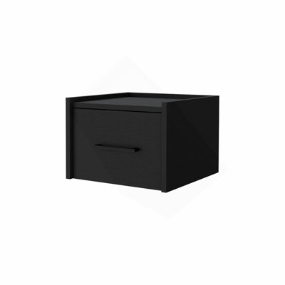 Wenge Wall-Mounted Floating Nightstand