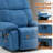 41.34"Plush Glider Recliner Chair with Smooth Rocking Motion - Overstuffed Upholstered Fabric Living Room Recliner with Side Pocket Comfortable & Stylish-903291898