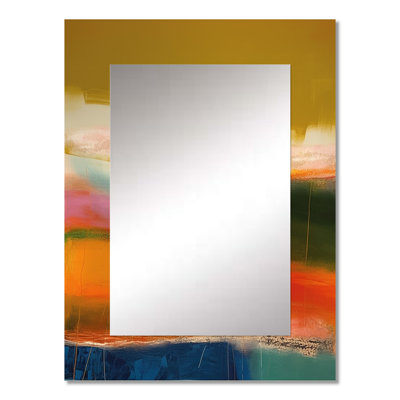 Colorfields Revisted - Abstract Painting Decorative Mirror, Modern Wall Mirror, Printed Metal Art