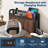 Upholstered Bed Frame with Charging Station and Storage Headboard-204282721-204282732