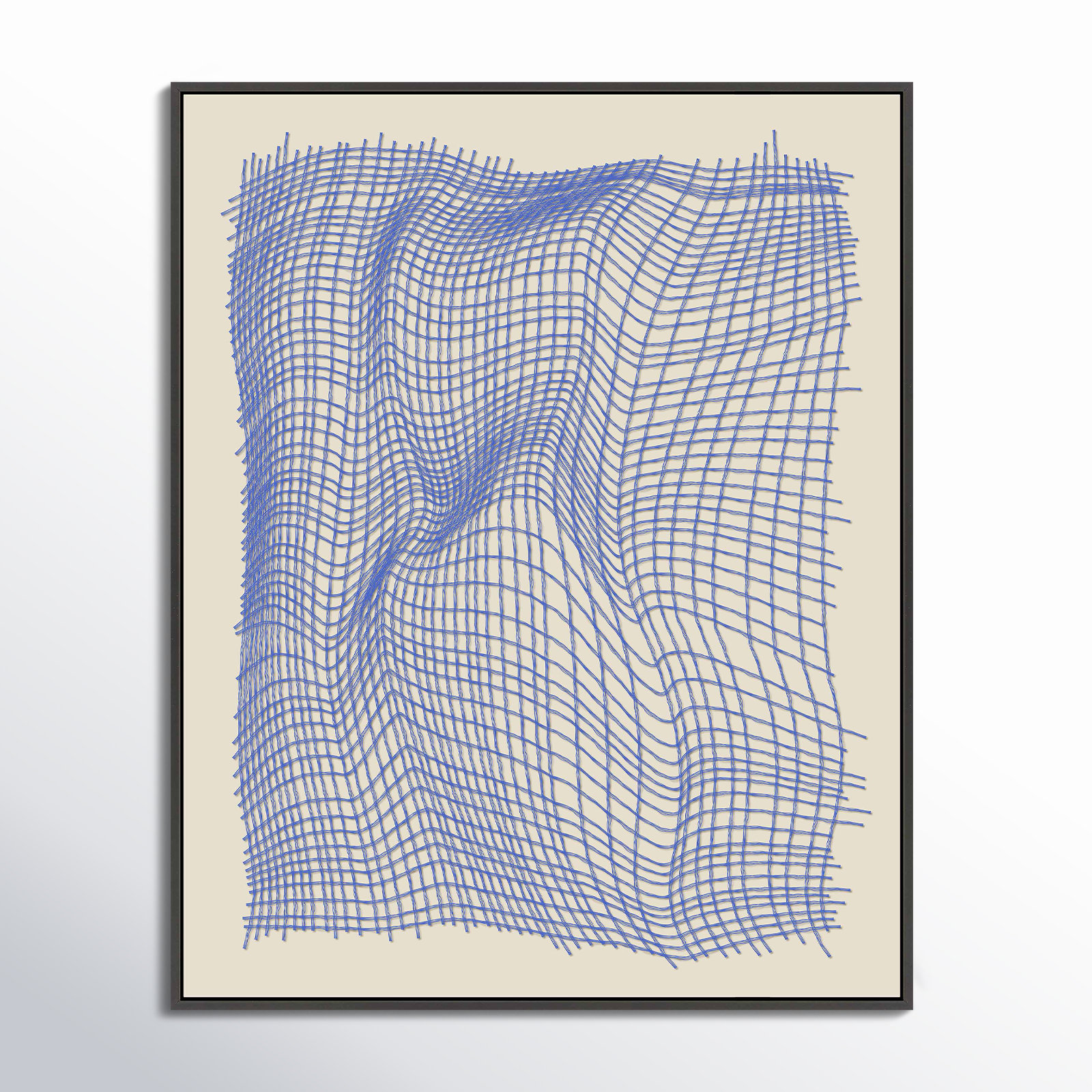 Netting 1 by Jacques Pilon, Black Single Structure Framed Canvas, 50" H x 40" W x 1.25" D