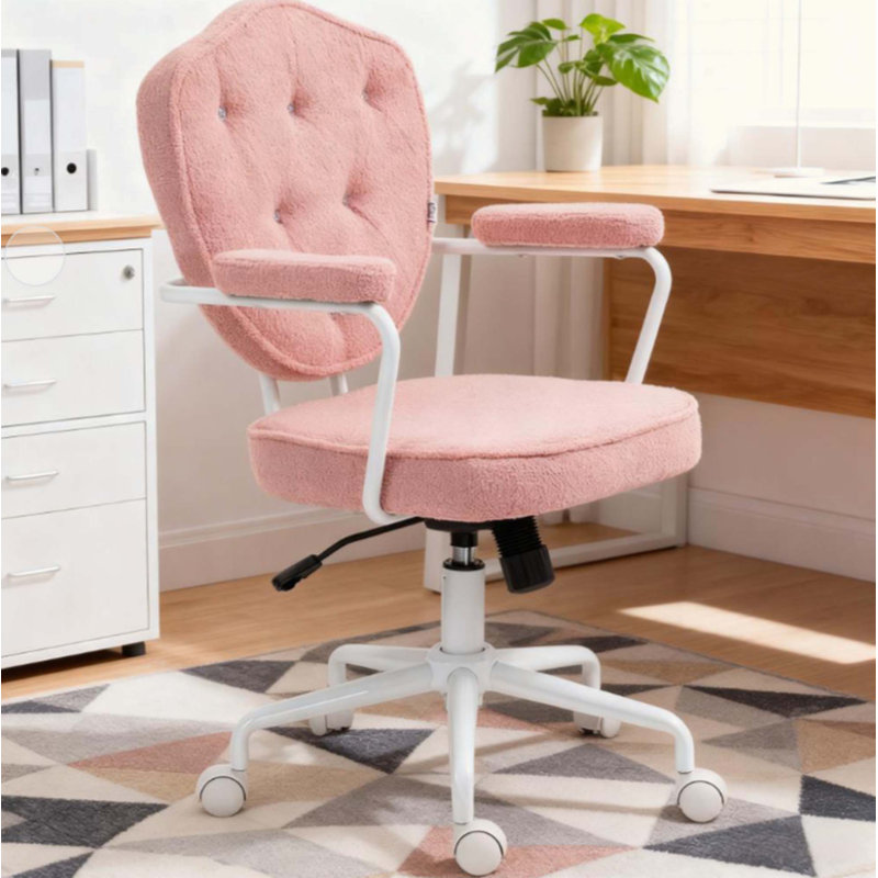 Chaise de bureau avec conception capitonnée, hauteur réglable pour les bureaux à domicile, confort moelleux