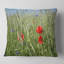 Paysage champêtre avec coquelicots rouges - coussin à imprimé paysage-1745230144-1745230147