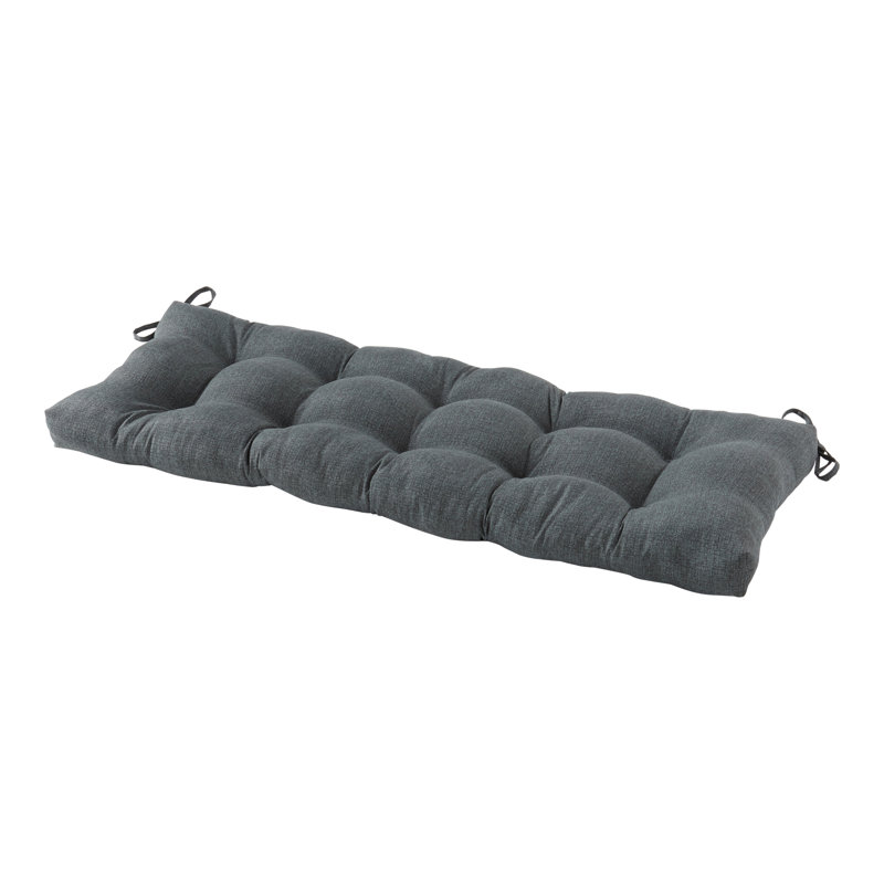 Shipton Outdoor Bench Seat Cushion, Carbon, 5", 51" W x 18" D