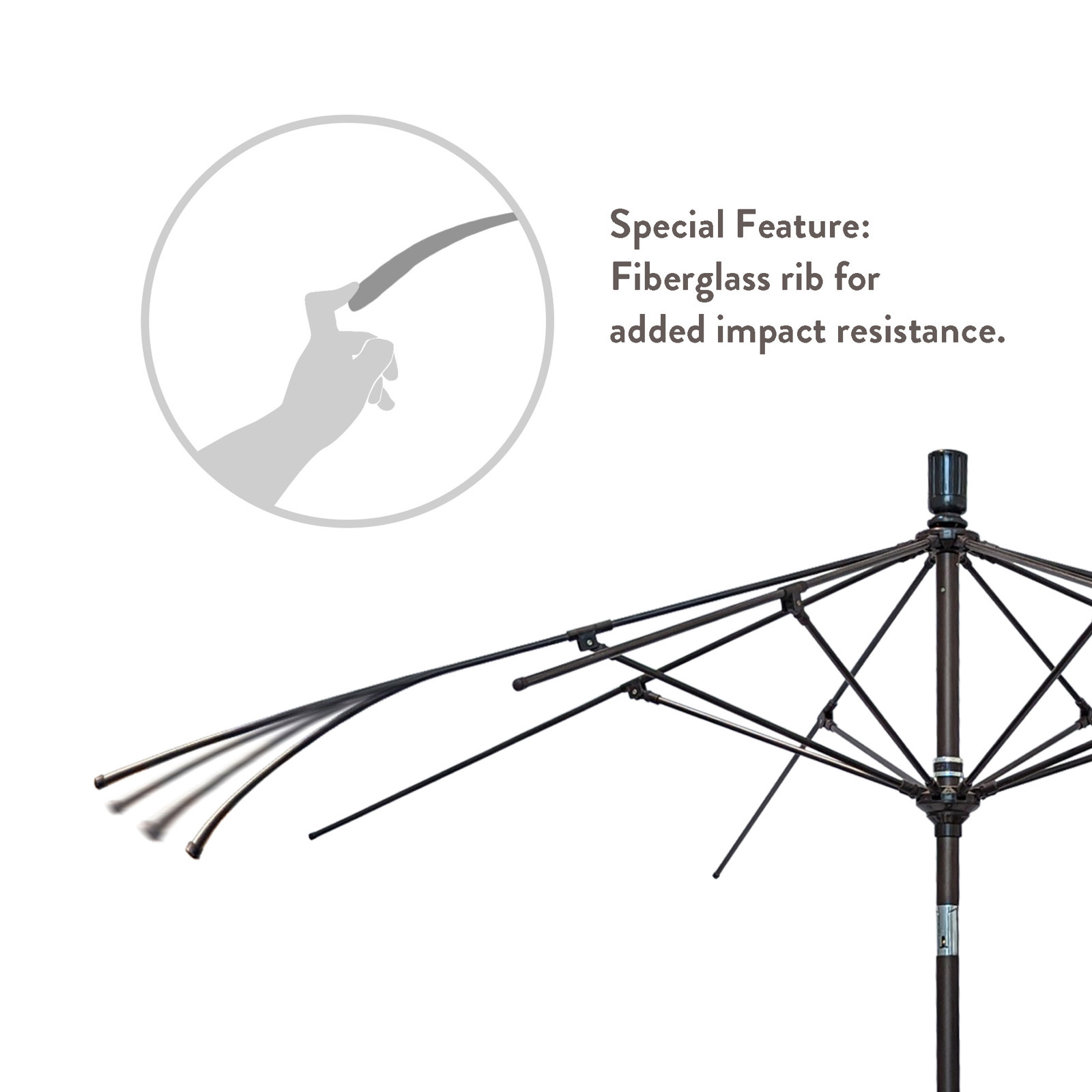 Santana 9' Umbrella, Palmetto Azure - Pacifica Premium
