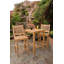Avalon Outdoor 3 - Piece Teak Bar Height Dining Set