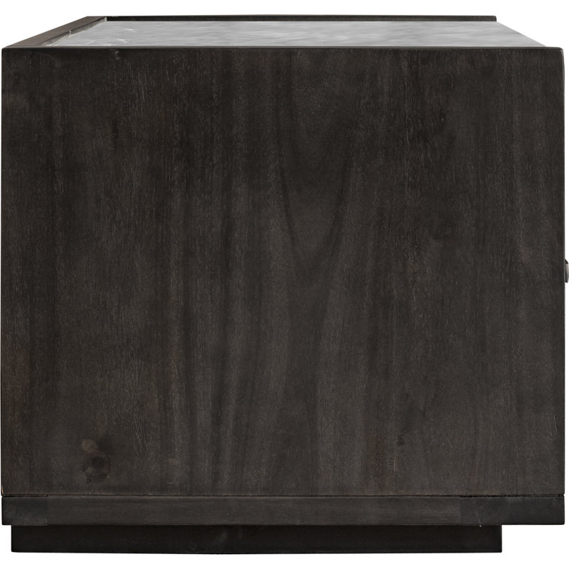 2 - Drawer Nightstand in Dark Grey, Light Gray/Dark Brown