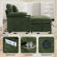 Fauteuil d'appoint surdimensionné en chenille avec repose-pieds-1159891352