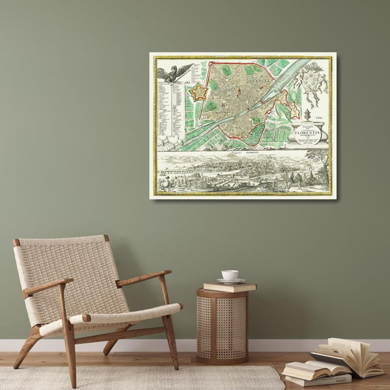 Art sur toile tendue par Red Barrel Studio® Homann Gallery: Florence, Italie, Homann 1731 ITIT0001, H 28 po x l 35 po