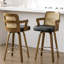 Tabouret de bar et de comptoir rembourré avec accoudoirs-2133399062-2129382409