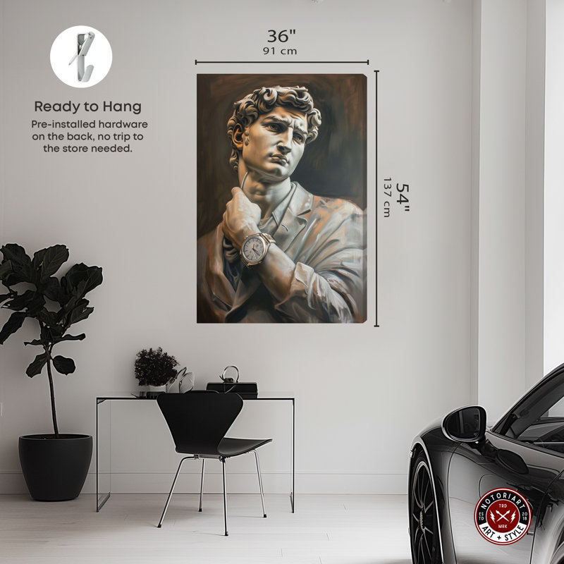 Classy Sculpture Gallery Wrapped Canvas Wall Art, 36" x 54"
